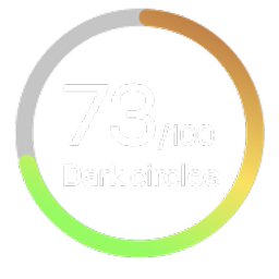 Dark circles score from the Stella App.