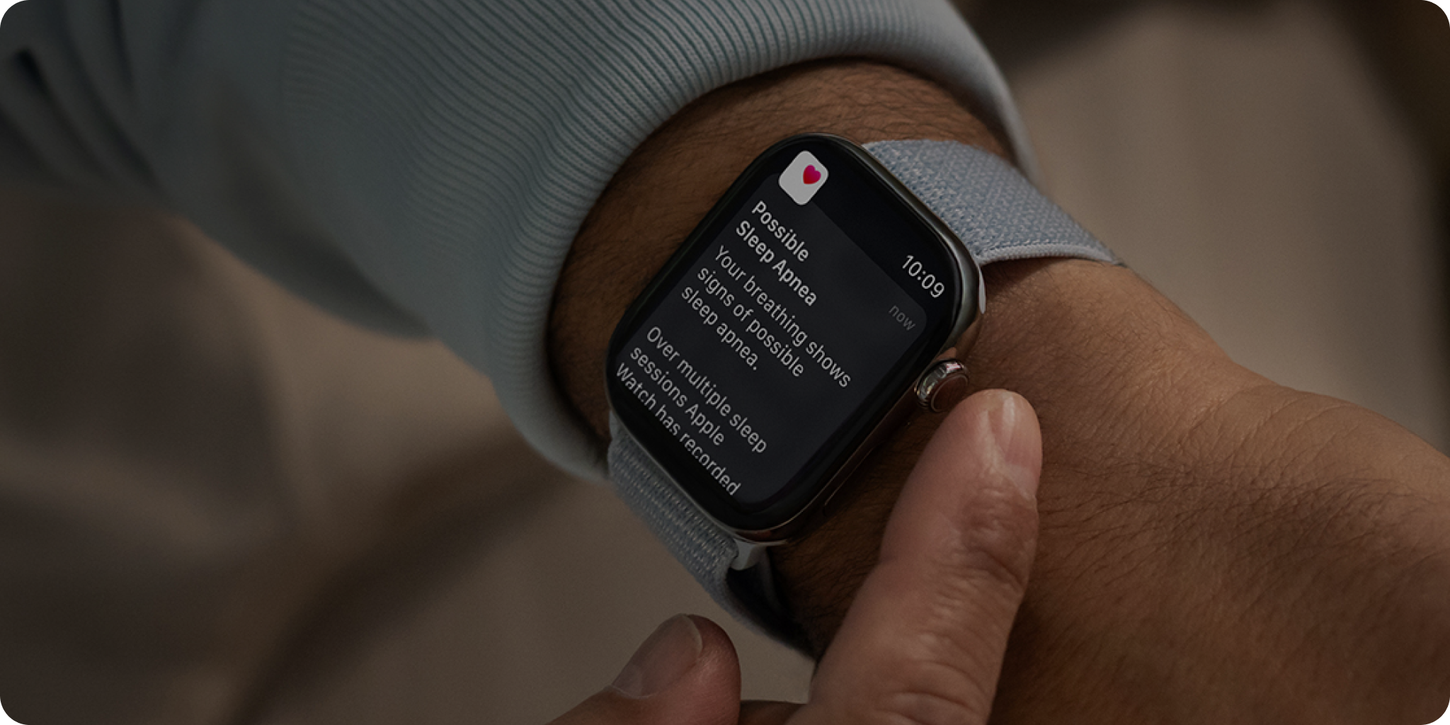 Close-up of an Apple Watch showing sleep metrics. Stella overlays show Sleep Score, Training Stress and Stress Score driven by synced data.