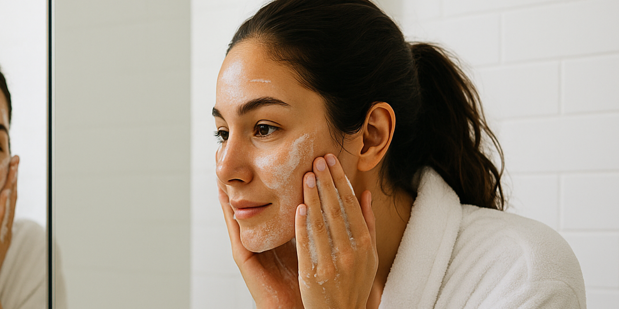 Series of close-up skin images showing different skin concerns tracked by Stella, including redness, pigmentation, and texture.